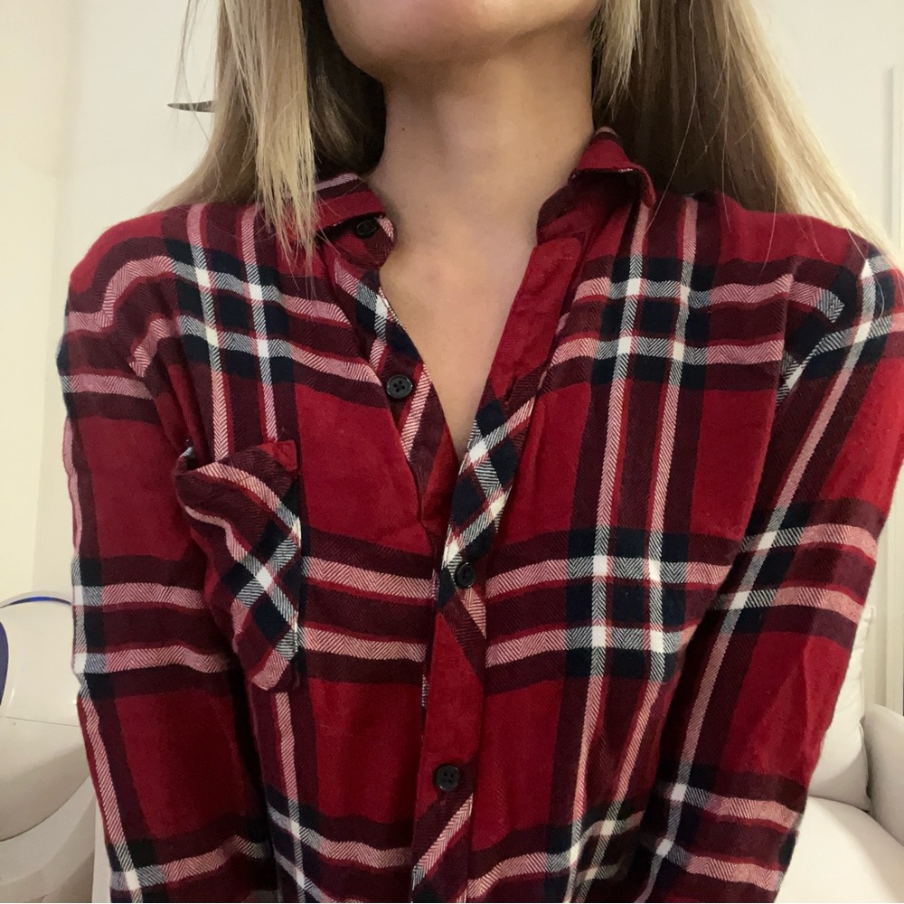 Rails Red Plaid Button-Up Shirt